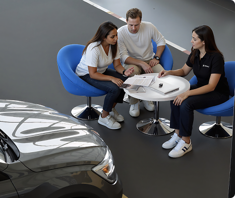 mujeres y hombre platicando